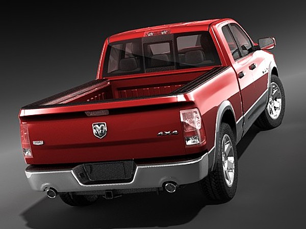 dodge ram 2009 crew 3d model - dodge ram 2009 crew cab hipoly... by squir